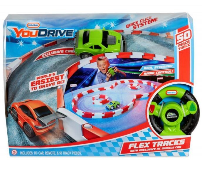 Samochód RC z torem YouDrive Flex Tracks, zielony