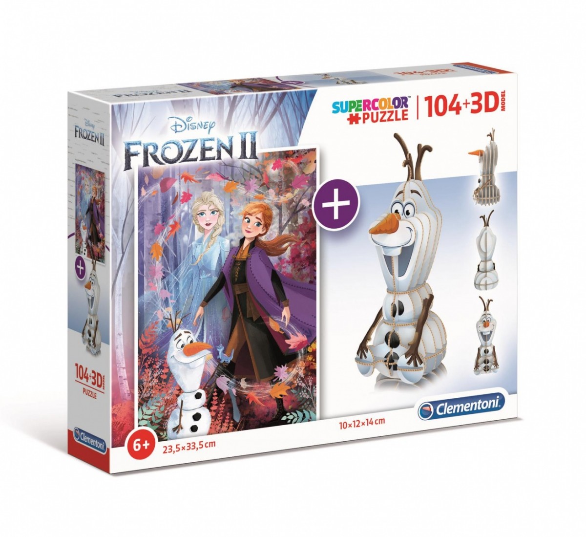 Puzzle 104 elementy +3D Model Frozen 2