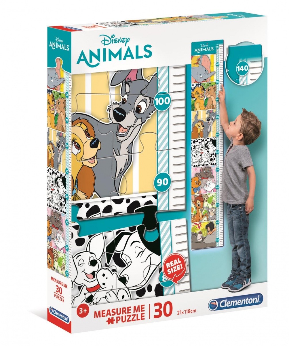 Puzzle 30 elementów Measure Me Disney Animals