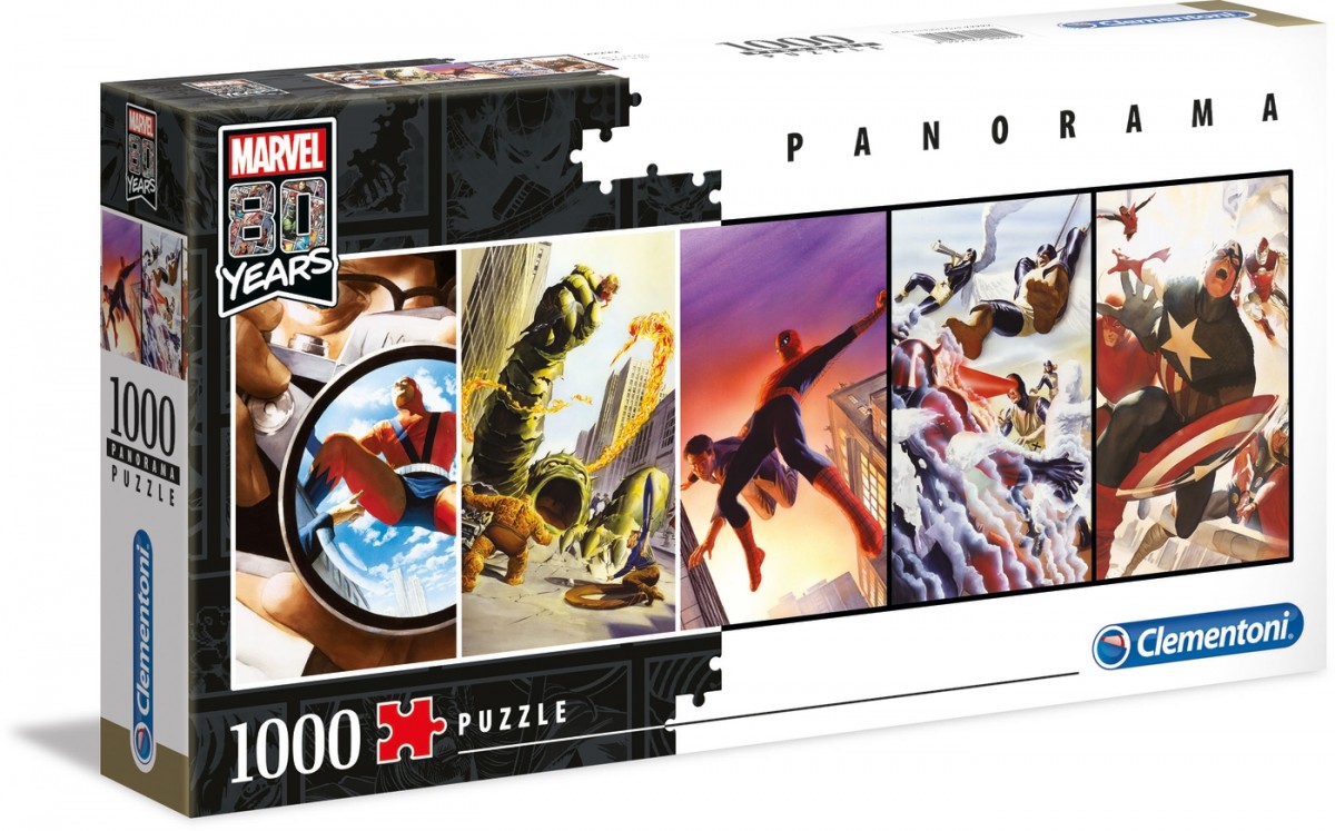 Puzzle 1000 elementów Panorama Marvel 80 Years