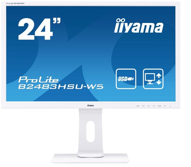 Monitor 24 cali B2483HSU-W5 1MS,TN,HDMI,DP,USB,PIVOT,Biały