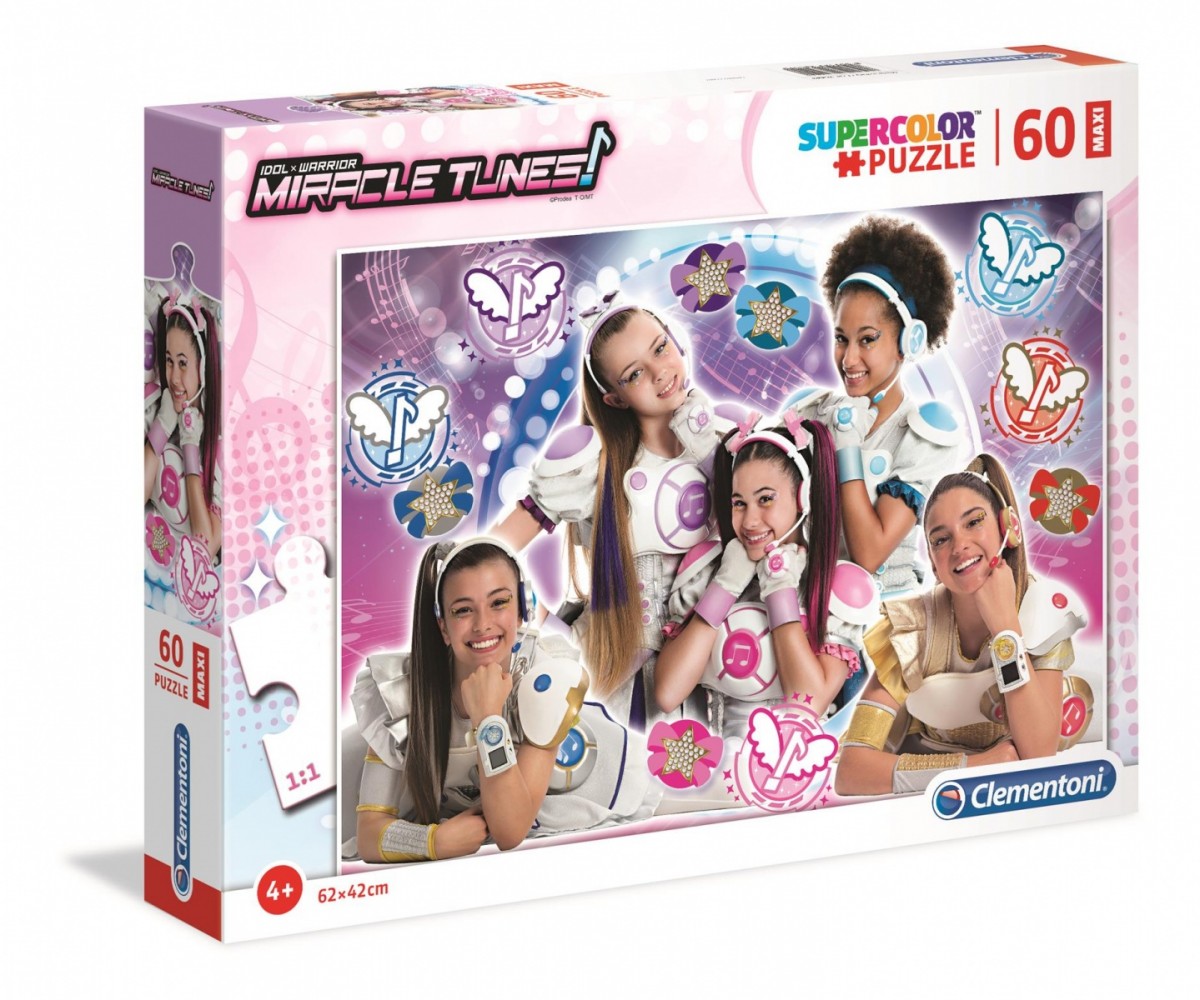 Puzzle 60 elementów Maxi Super Kolor Miracle Tunes