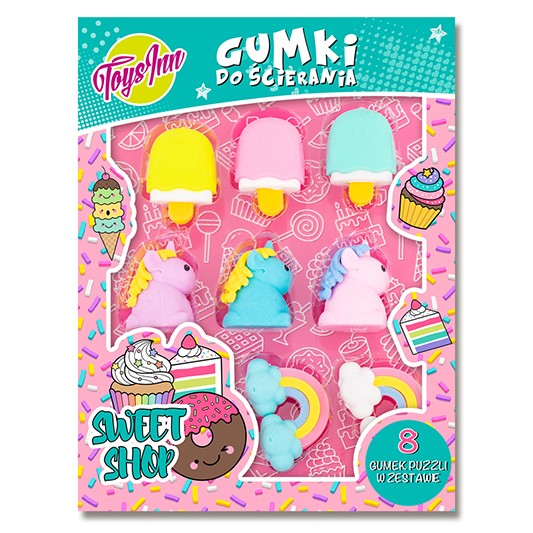 Gumki do ścierania Sweet Shop/mix 3 wzory