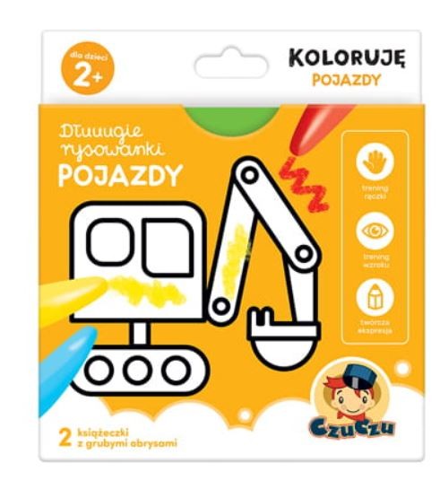 Dłuuugie rysowanki Koloruję Pojazdy