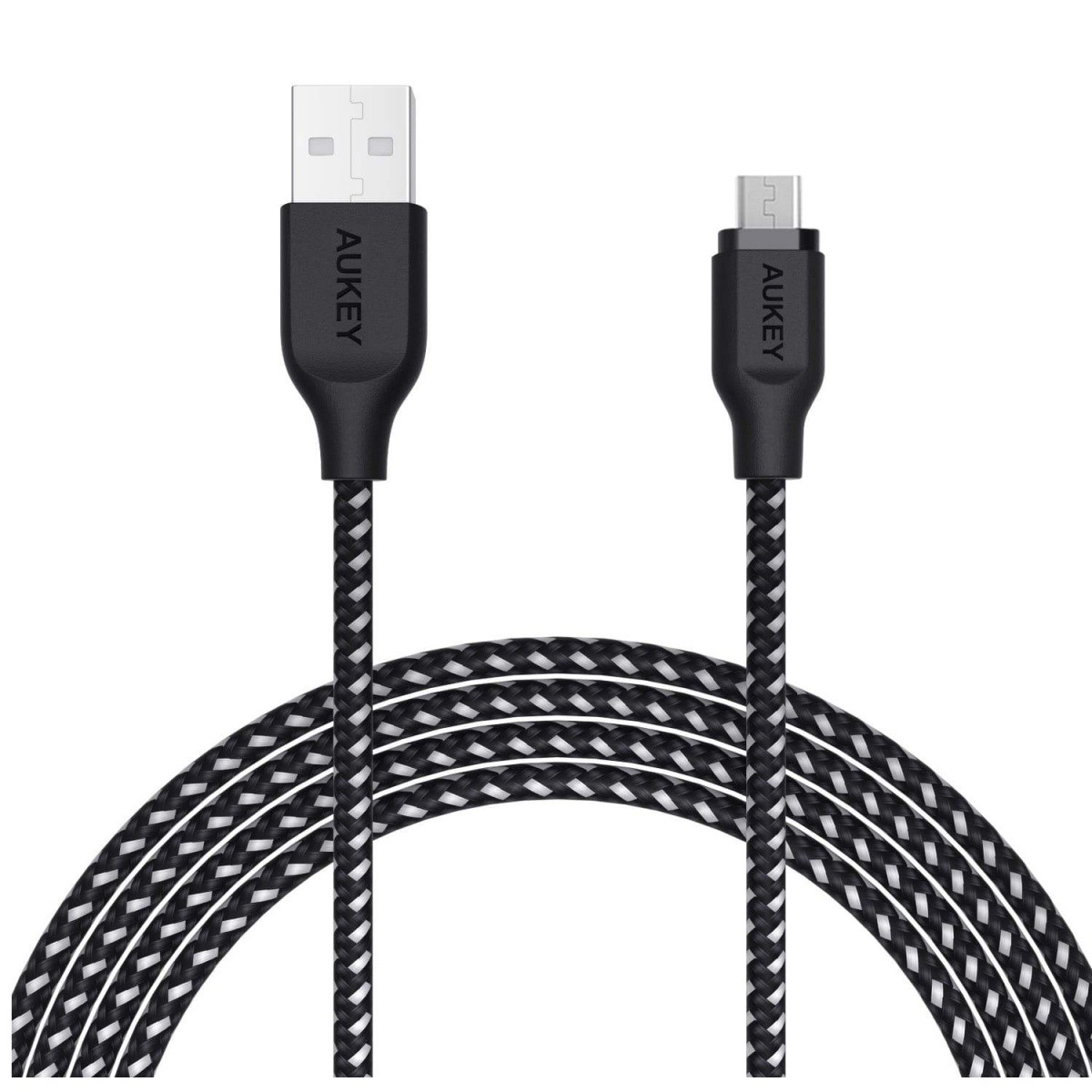 CB-AM1 Black ultraszybki kabel nylonowy Quick Charge micro USB-USB | 1.2m | 5A | 480 Mbps