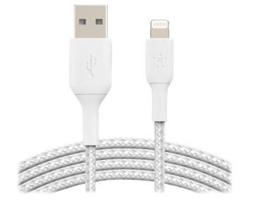 Kabel USB- Lightning Braided  3m biały