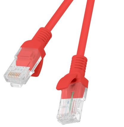 Kabel PATCHCORD KAT.5E 30M CZERWONY FLUKE PASSED