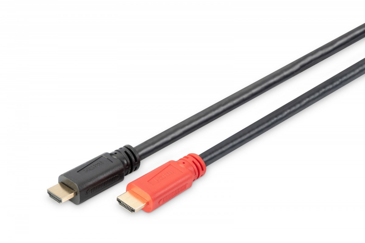 Kabel połączeniowy HDMI HighSpeed ze wzmacniaczem 1080p 60Hz FHD Typ HDMI A/HDMI A M/M czarny 20m