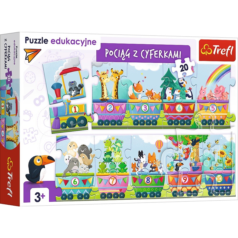 Puzzle 20 elementów Edukacyjne Cyferki