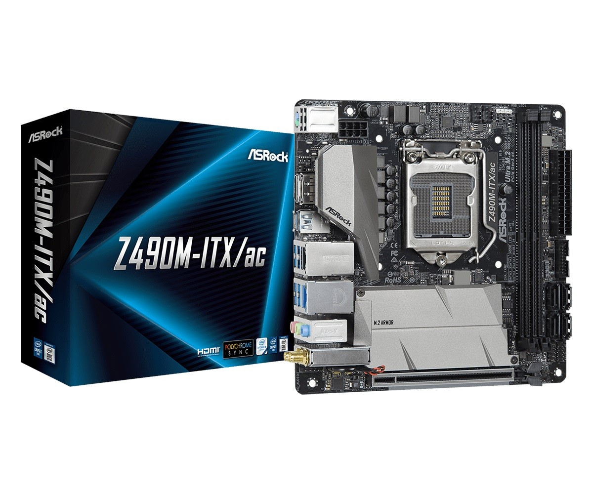 Płyta główna Z490M-ITX/ac s1200 2DDR4 HDMI/DP/M.2 mini-ITX