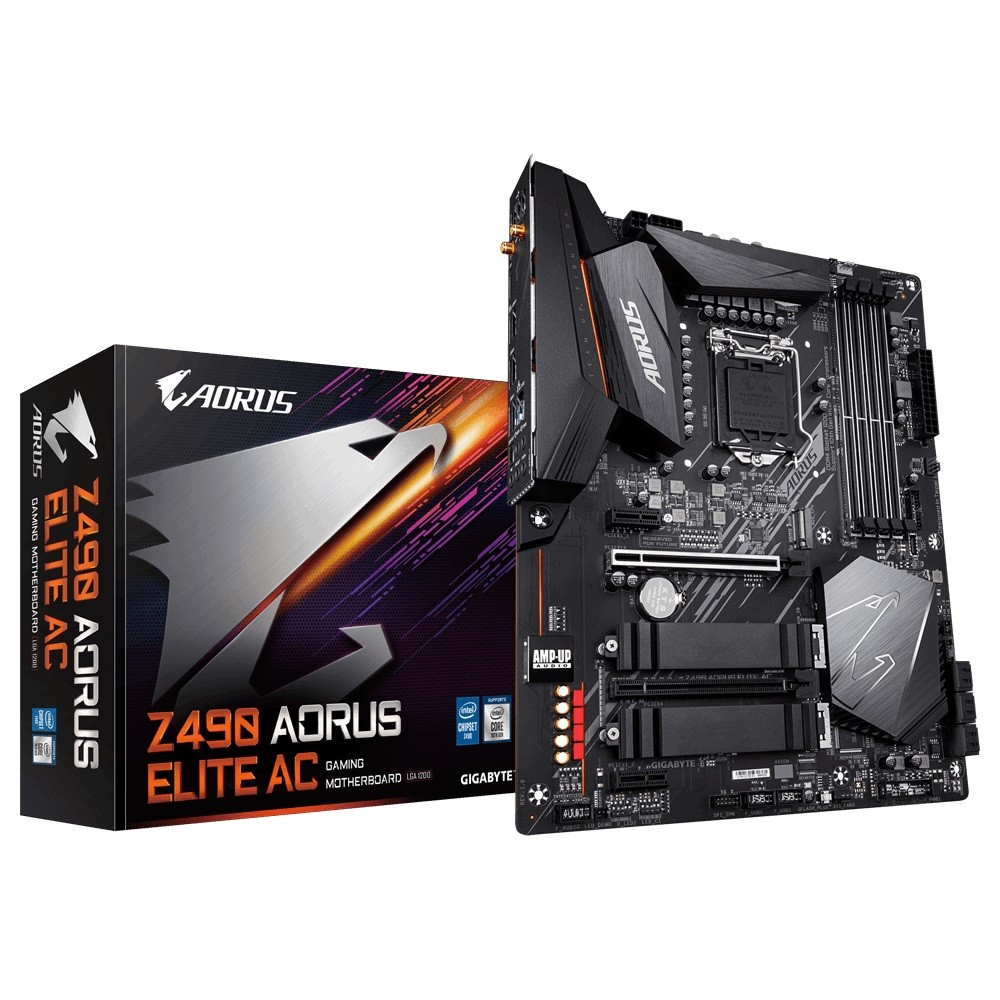 Płyta główna Z490 AORUS ELITE AC s1200 4DDR4 HDMI USB3.2 M.2 ATX