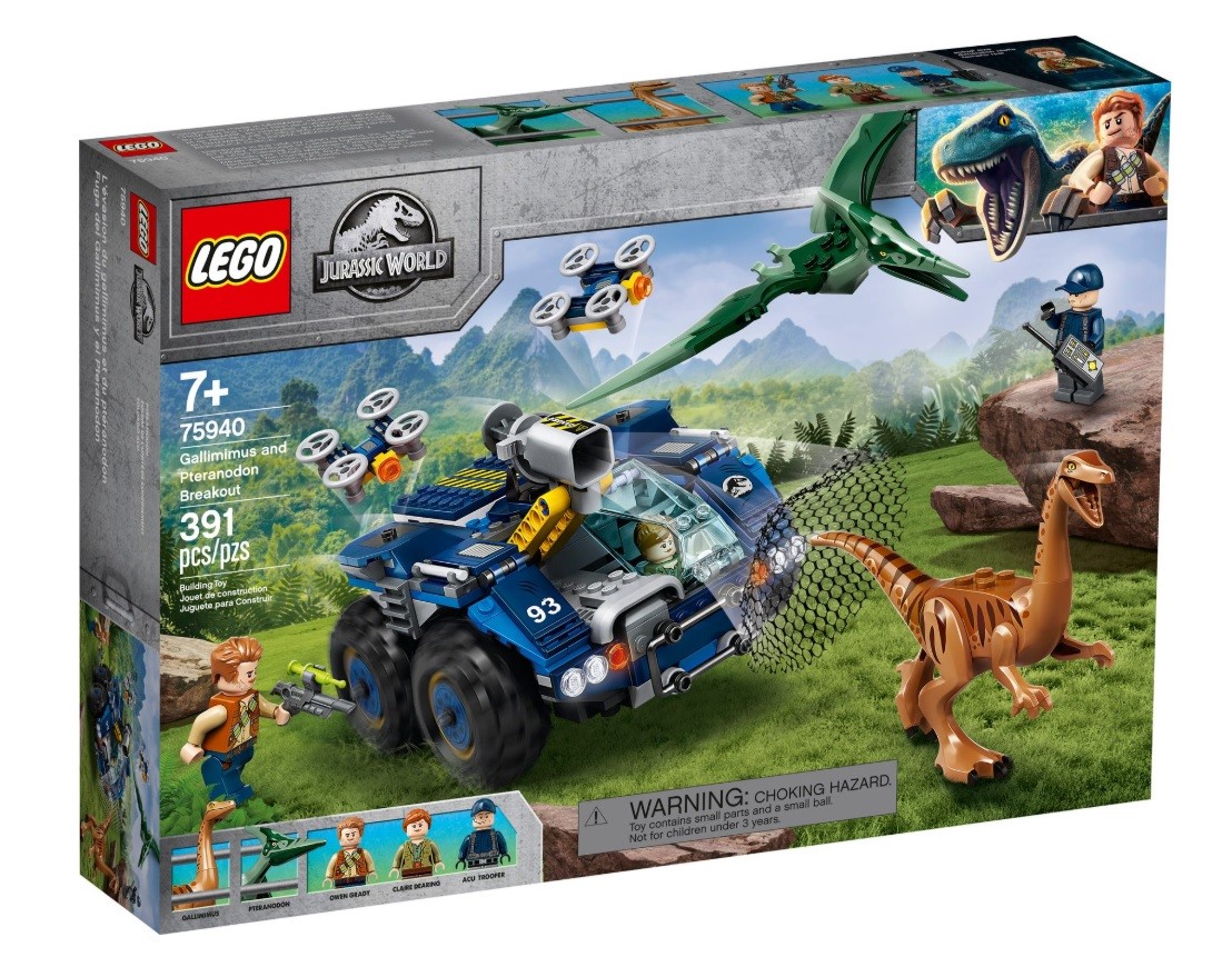 Klocki Jurassic World Gallimim i pteranodon