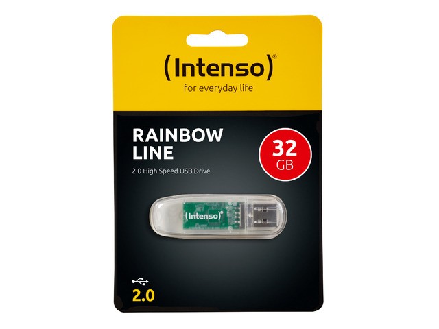 Pendrive 32 GB Rainbow Line przezroczysty 