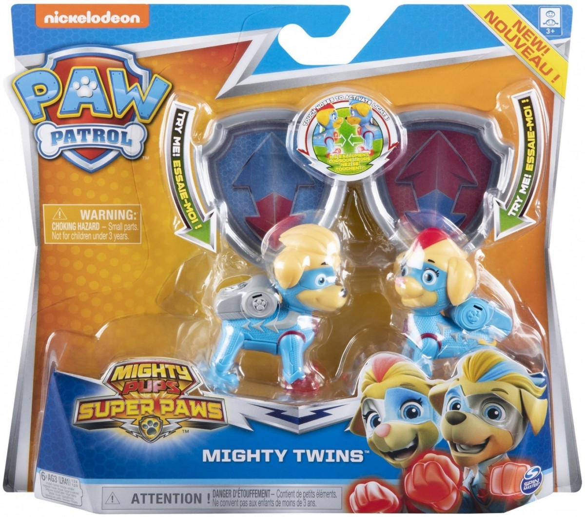 Figurki Mighty Pups Świecące bliźniaki Psi Patrol