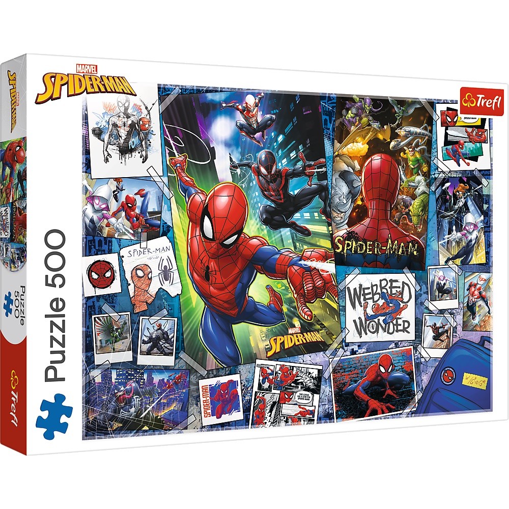 Puzzle 500 elementów Plakaty z superbohaterem Spiderman