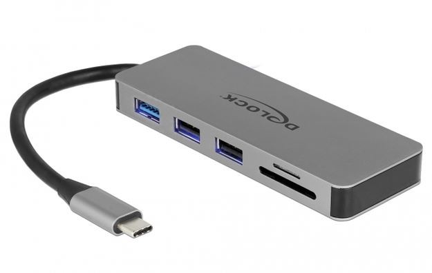 Replikator portów USB-C -> HDMI, 1x USB 3.0, 2x USB 2.0, PD 2.0, czytnik SD, USB-C 