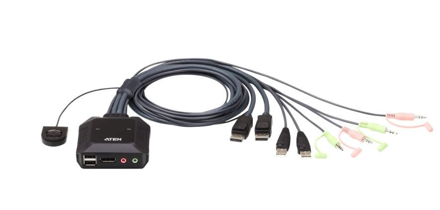 Przełącznik 2 portowy USB DP Cable KVM Switch CS22DP 