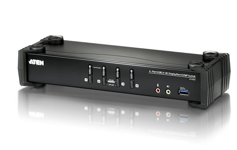 Przełącznik4 portowy  USB 3.0 4K DP KVMP Switch CS1924-AT-G 