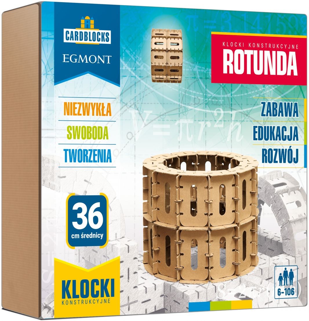 Kartonowe klocki konstrukcyjne Rotunda Cardblocks