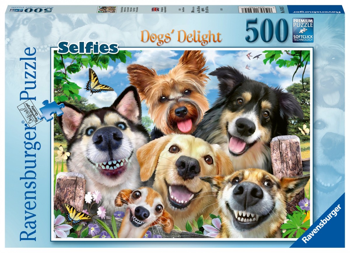 Puzzle 500 elementów Uśmiechnięte Selfie Psów