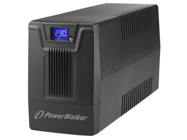 Zasilacz awaryjny UPS POWERWALKER LINE-INTERACTIVE 600VA SCL 2XSCHUKO 230V, RJ11/ 45 IN/OUT, USB, LCD 