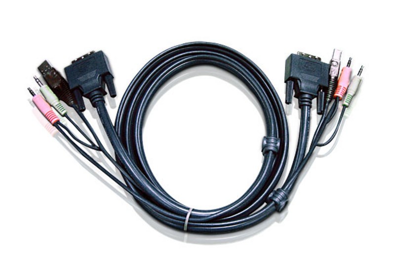 Kabel USB DVI-D Single Link KVM 2L-7D02U 