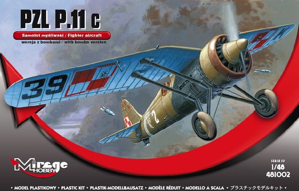 Model plastikowy  PZL P.11C 1/48 Edycja kit + model, 2 figurki