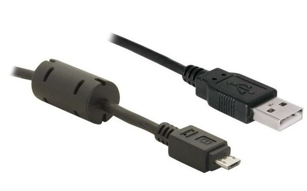 Kabel USB micro->USB-A 2.0 1m czarny ferryt 82299