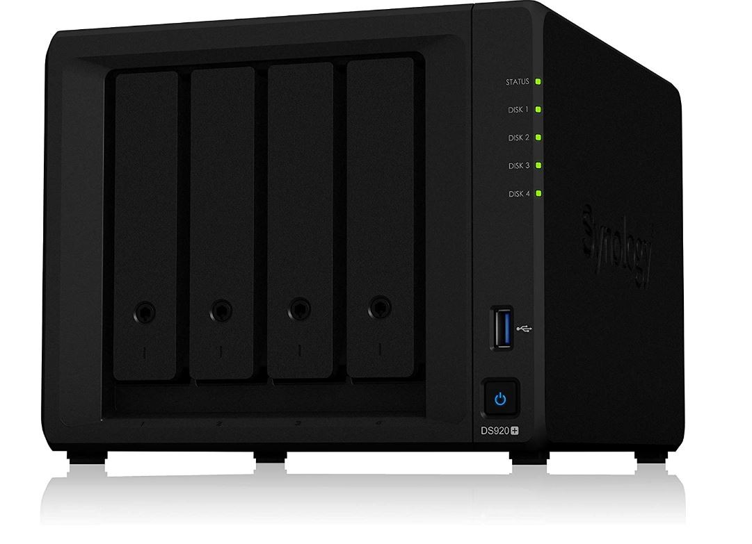 NAS DS920+ 4x0HDD 4GB DDR4 2,0Ghz 2xRJ45 2xUSB3.0 1xeSATA