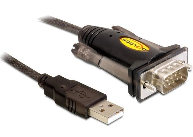 Adapter USB-A(M) 1 .1- SERIAL 9PIN DB9 (COM)(M) na kablu 150 cm  czarny