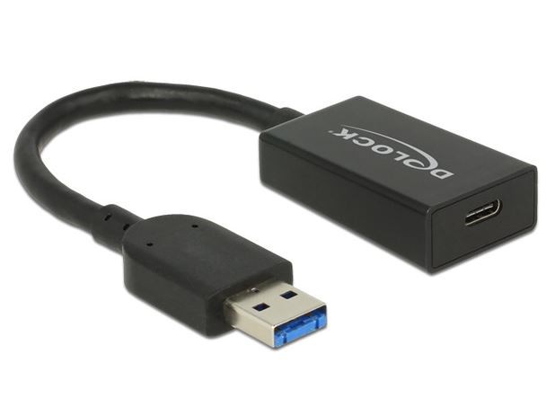 Adapter USB-A(M) 3.1 GEN 2->USB-C(F) 15cm czarny