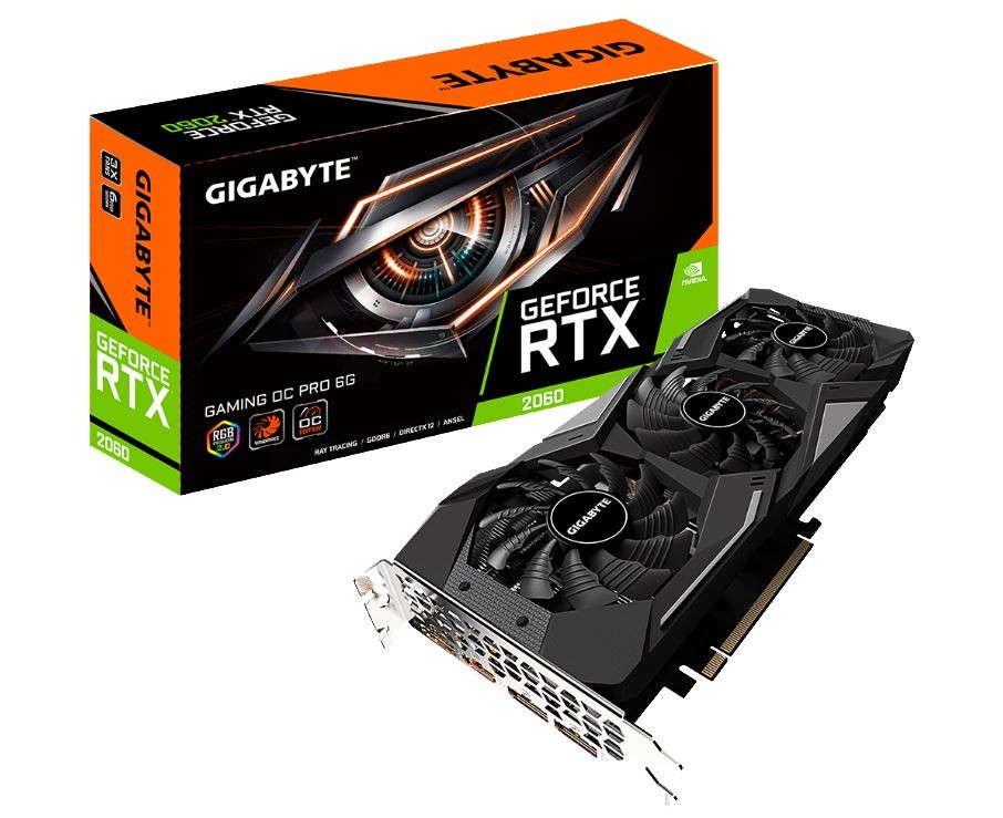 Karta graficzna GBYTE RTX 2060 GAMING OC PRO 6GB GDDR6 192bit 3DP/HDMI 