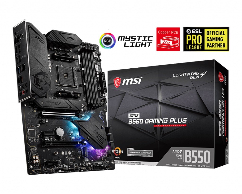 Płyta główna MPG B550 GAMING PLUS AM4 4DDR4 HDMI/DP ATX 