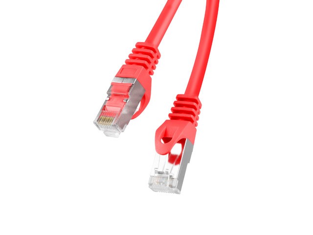 Patchcord kat.6a 0,25m czerwony Fluke 