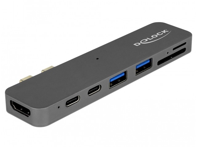 Stacja dokująca dla Macbooka USB-C(M)->2X USB 3.1, HDMI,  1X THUNDERBOLT/CZYTNIK SD/MICROSD 5K 