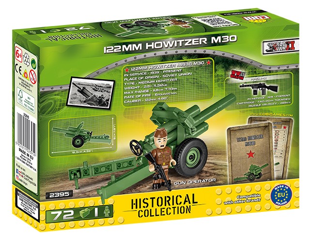 Klocki Armia 122 mm Howitzer wz.1938 M-30 - Radziecka haubica