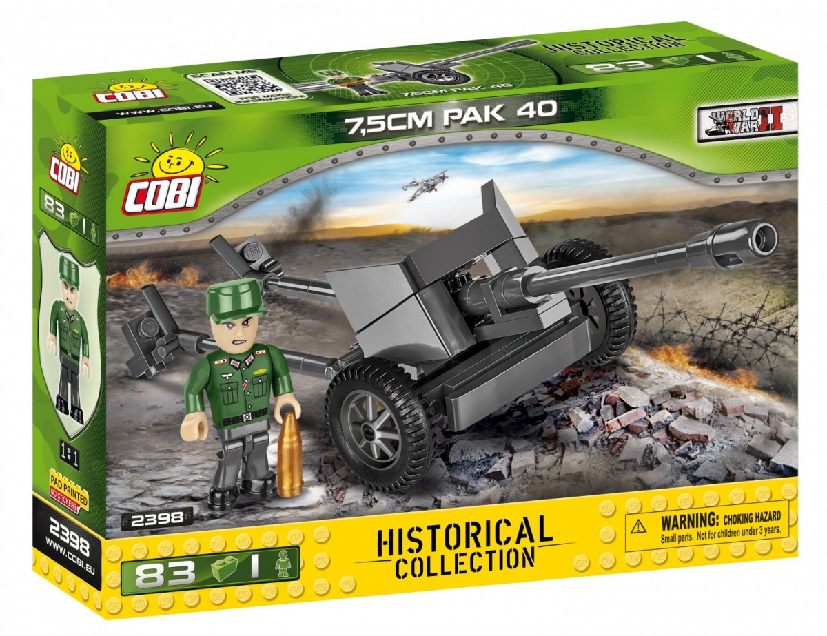 Klocki Armia 7,5cm PaK 40 - Niemiecka armata przeciwpancerna