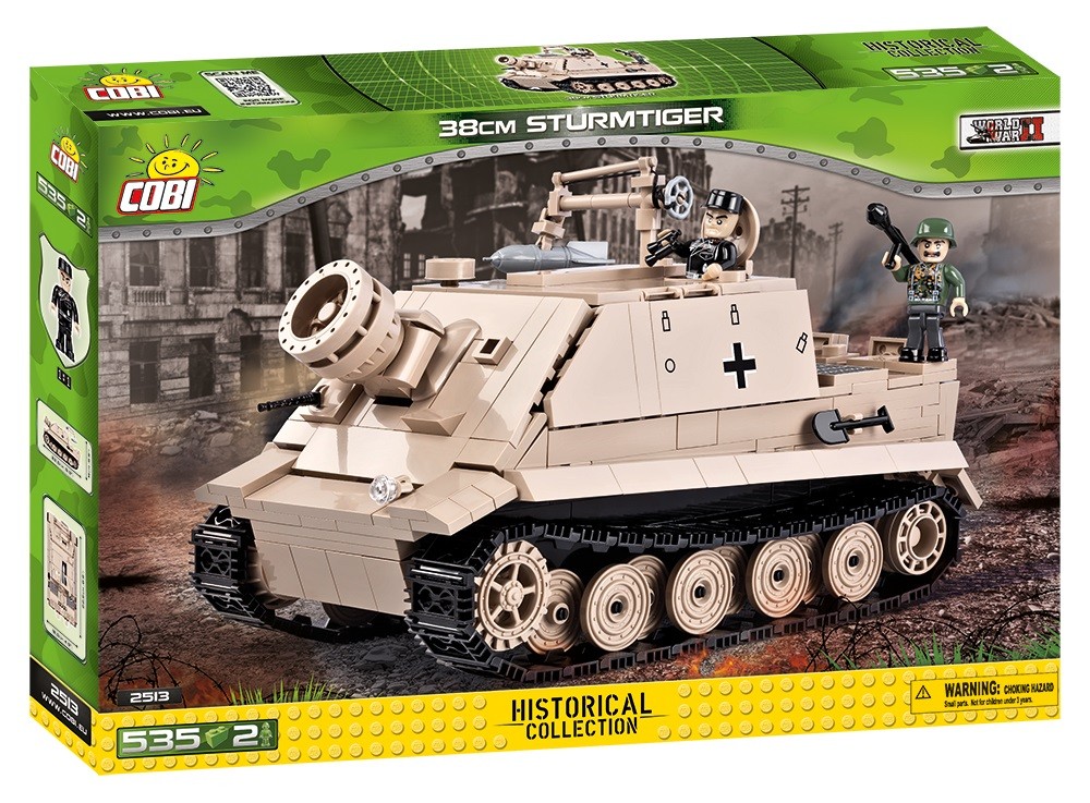 Klocki Small Army 535 elementów 38 cm Sturmtiger niemieckie niemieckie działo pancerne