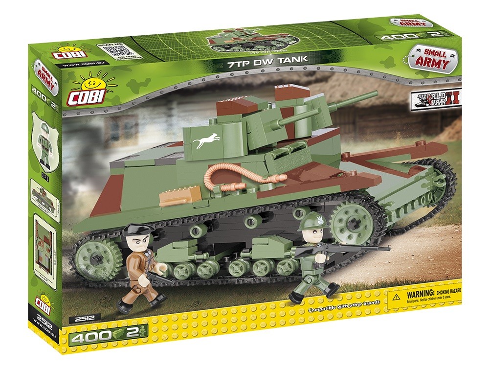 Klocki Small Army 400 elementów 7TP DW dwuwieżowy polski czołg lekki