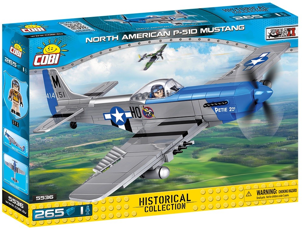 Klocki Small Army 265 elementów North American P-51D Mustang myśliwiec amerykański