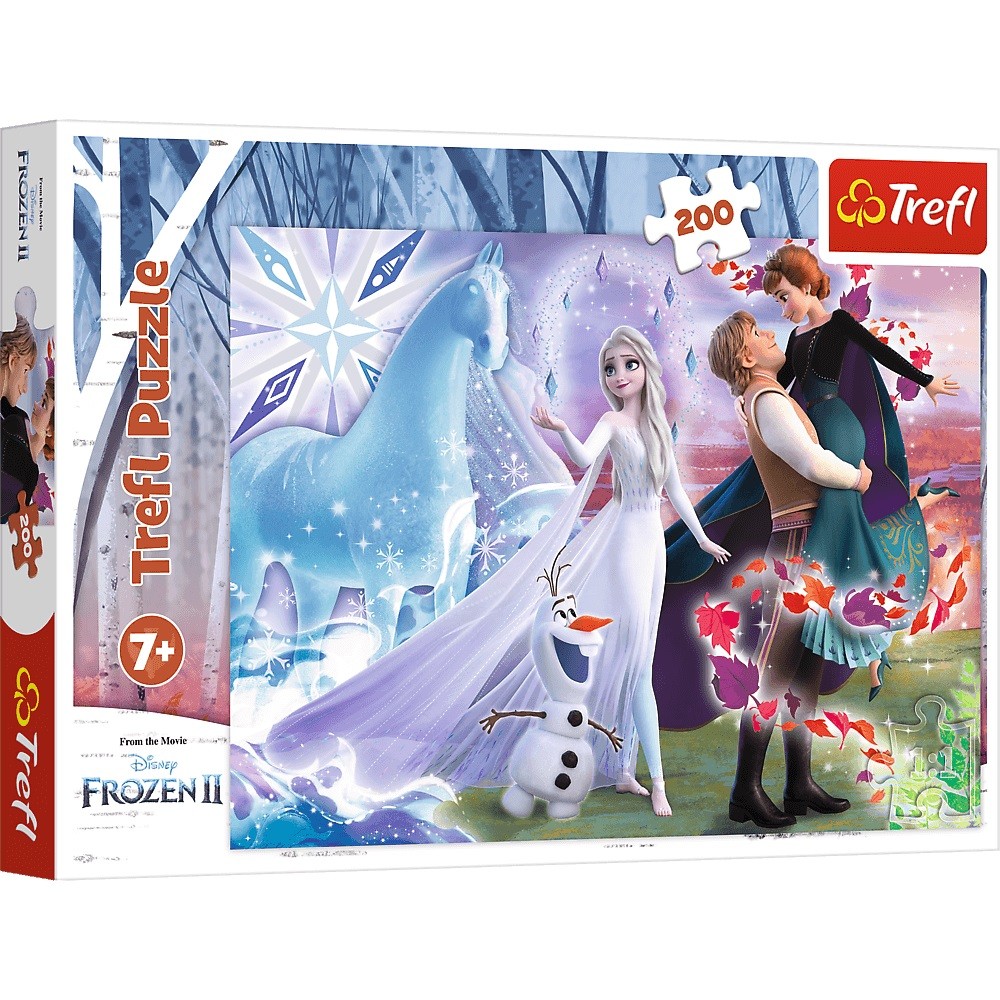 Puzzle 200 elementów Magiczny świat sióstr Frozen 2