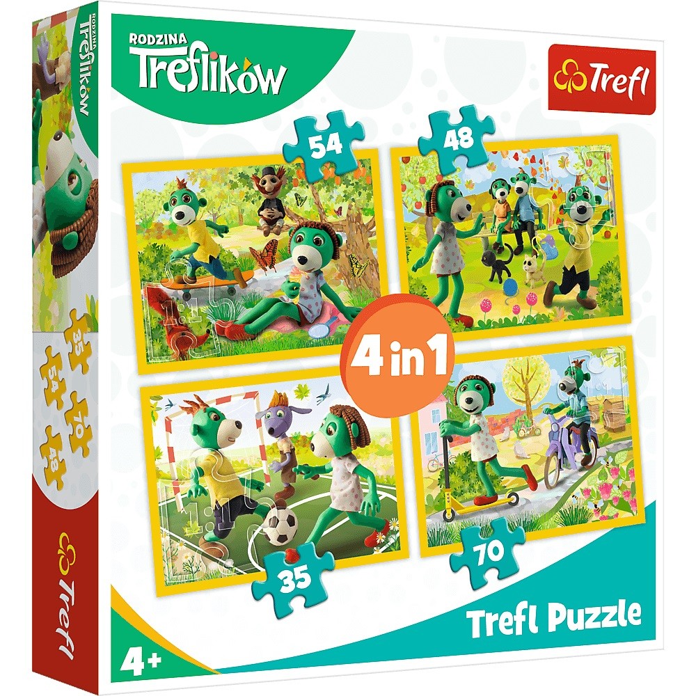 Puzzle 4w1 Wspólne zabawy Treflików