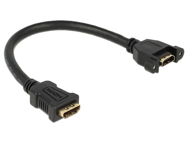 Kabel HDMI F/F V1 .4 0.25M czarny