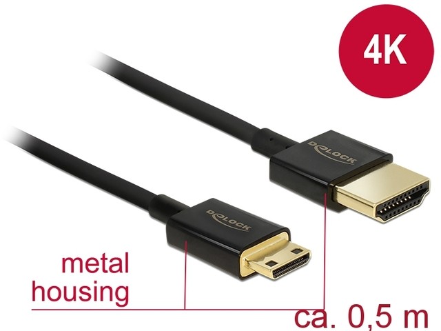 Kabel HDMI(M)-HD MI MINI(M) 0.5M 3D 