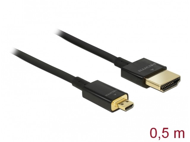 Kabel HDMI(M)-HD MI MICRO(M) 0.5M 4 