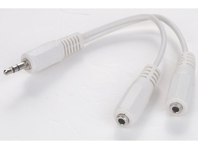 Adapter JACK 3.5mm stereo(M) -> 2x JACK 3.5mm stereo(F)