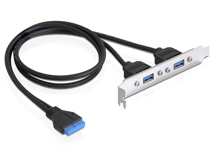 Gniazdo 2 x USB 3.0 na śledziu 19Pin 