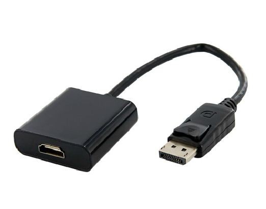 Adapter DisplayPort [M] > HDMI [F], kabel, czarny