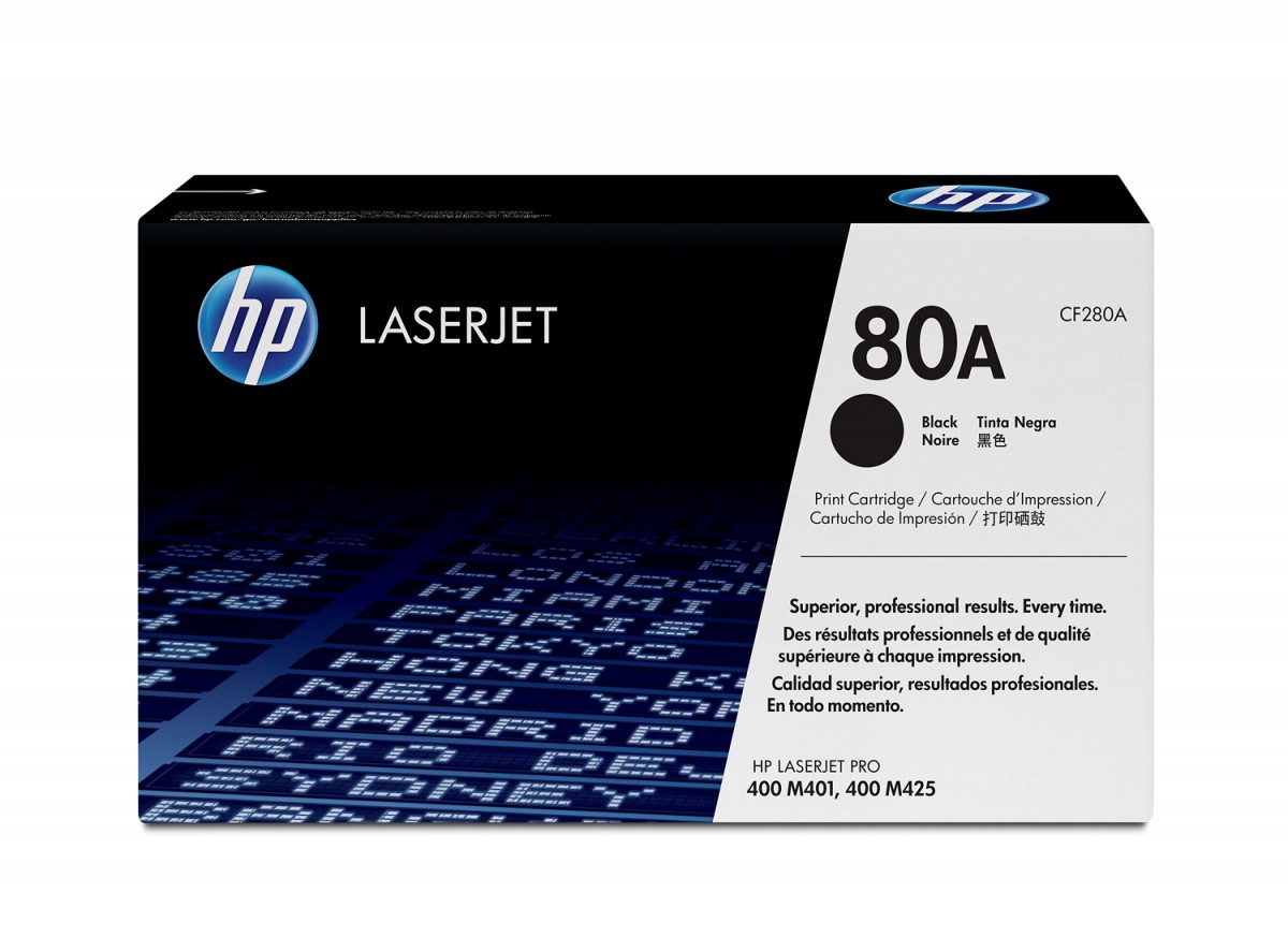 Toner 80A Black 2.7k CF280A