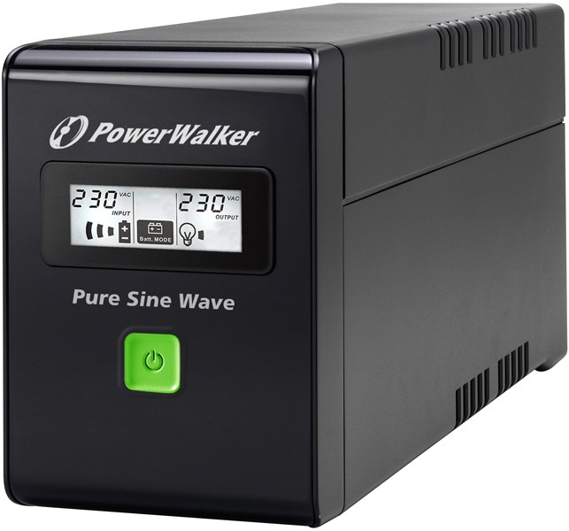 UPS POWER WALKER LINE-INTERACTIVE 800VA 3X IEC 230V,PURE SINE    WAVE,RJ11/45 IN/OUT,USB,LCD (Pełna sinusoida) 